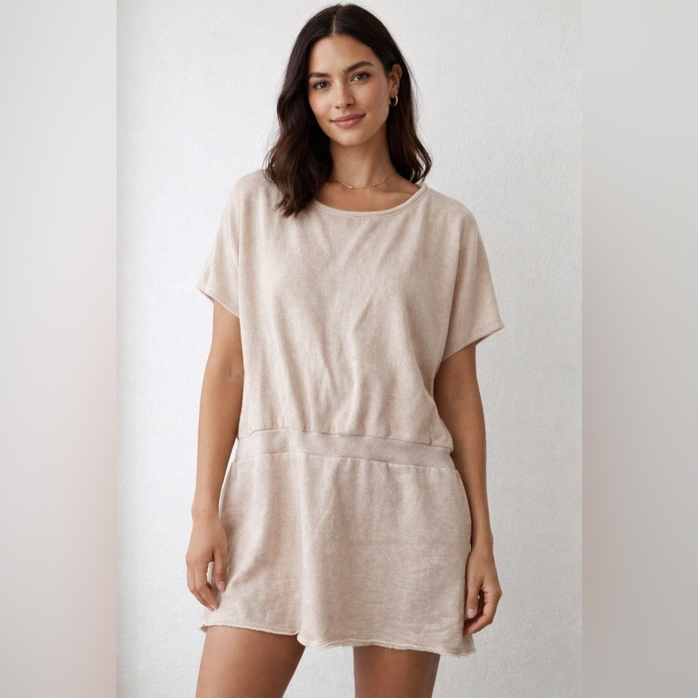 Victoria's Secret French Terry Cloth Dress Beach Coverup Open Back Dress Size XL